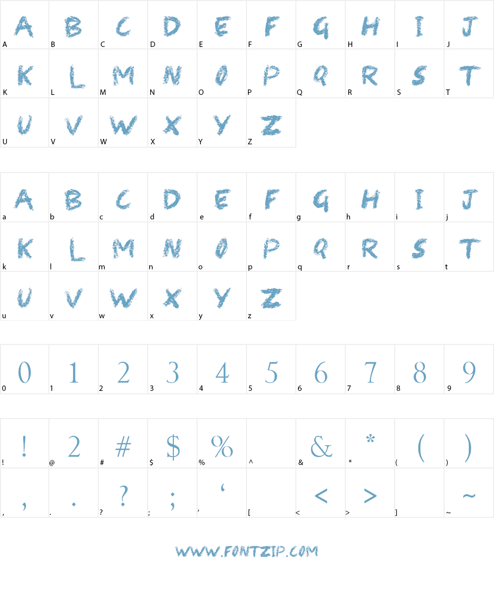 Black Crayon Font Character